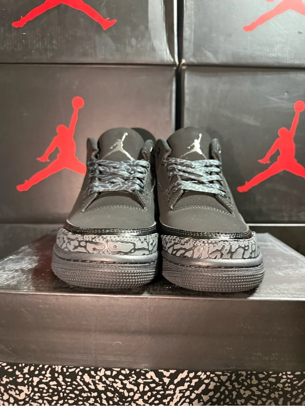 Air Jordan 3 Black Cat Men's Black Basketball Sneakers